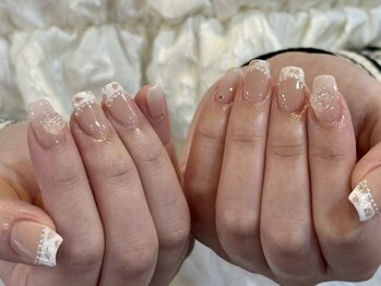 アイネイルズ 梅田店(I nails)/MIku限定フラワーフレンチネイル