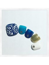 クリスタルネイル ゆめタウン博多店(CRYSTAL NAIL)/フットペイズリー柄ネイル