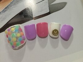 パステルフットネイル