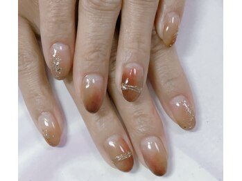 ブラウンネイル ジェルネイル