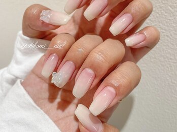ネイル アヴァンス あべのルシアス店(Nail AVANCE.)/ホワイトグラデ　shihomi 