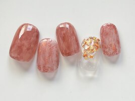 ボルドー系ニュアンスネイル