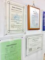 大川カイロプラクティックセンター ようが整体院&nbsp;様々な専門資格取得しています。