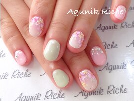 【花柄ネイル】