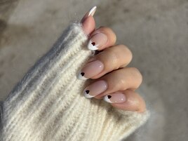 フレンチ×ハートネイル