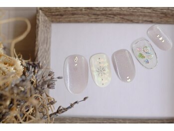 ファストネイル 自由が丘駅前店(FAST NAIL)/塗りかけ　梅雨ネイル【11700】