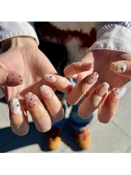 モノクローム(Monochrome)/Christmas nail