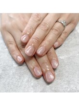 リンネ(Rinne)/シンプルピンクマグネットネイル