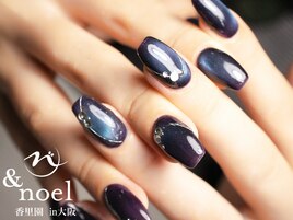 秋冬ネイル/クリスマス/ネイビー