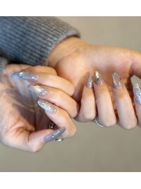 春　宝石ネイル