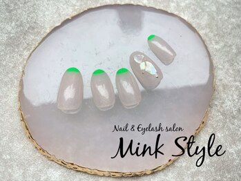 ミンクスタイル 浜松町店/グリーンフレンチネイル