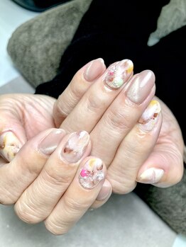 ラキネイル(LAKI Nail)/大理石ニュアンスネイル