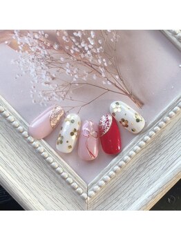 セプトネイル 函館店(SEPT NAIL)/1月大人可愛いおでかけサンプル