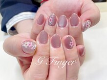 ジーフィンガー 大井町店(G Finger)/ワントーンで大人の桜ネイル♪