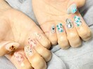 イチゴネイル　さくらんぼネイル