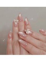 ニューネイル 池袋(NEW NAIL)/ちゅるんと可愛いリボンネイル