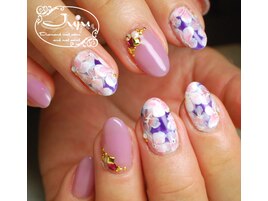 ハンドペイントお花ネイル