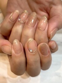 シンプルお洒落ネイル♪