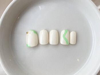 カラ ネイル 中津店(calla nail)/シンプル×ぷっくりうねうね