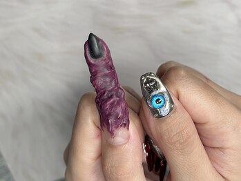 新宿３dネイル 宿儺の指ネイル