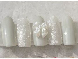 パールリボンネイル　 ¥10010