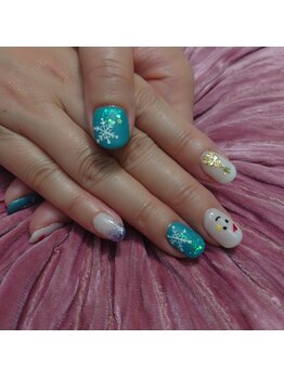 クリスマスデザインネイル