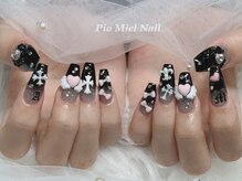ピオミエルネイル 新宿(pio miel nail)/量産型ブラックネイル