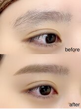 アイプリーム 渋谷(Eyepreme)/眉毛施術Before&After写真