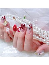 プティポルト(petite porte)/クリスマスチェックネイル☆