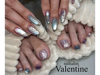ネイルサロン ヴァレンタイン(nailsalon Valentine)/水色のマグネットがかわいい