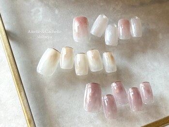 アメリアンドカシェット(Amelie&Cachette)/ニュアンスネイル: aoi