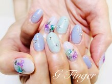 ジーフィンガー 大井町店(G Finger)/シェルフラワー♪ストーンネイル