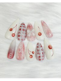 さくらんぼとチェック