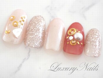 ラグジュアリーネイルズ タカダノババ(Luxury Nails Takadanobaba)/Cute＊パーツフラワー