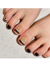 フレイムス アイラッシュ アンド ネイル(FRAMES)/【foot】リボン×ドット
