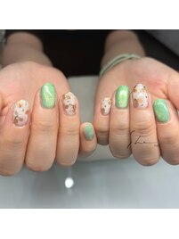 ミラーフラワーネイル