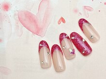 ネイルサロン&スクール ジーナ(GINA)/キラキラが可愛いラメフレンチ