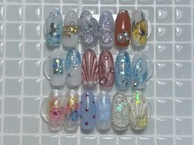 ジョアネイル(JOA Nail)/夏/鱗/人魚姫/ひまわり/花/海