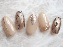 フラワーズネイルアンドアイラッシュ(FLOWER’S nail&Eyelash)/マグネットレオパードネイル