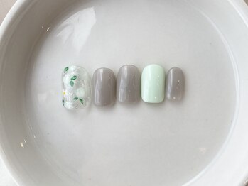 カラ ネイル 中津店(calla nail)/ふんわり小花柄