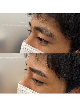 メンズビューティーカフェザパーム 大阪梅田(MEN'S BEAUTY CAFE×THE PERM)/パーマに合うメンズ眉毛Wax