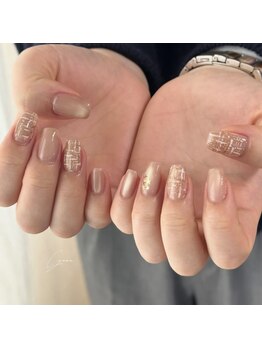 シアン(cyaan)/ツイードネイル