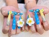 【EXTRA LONG-3XLサイズチップ長さ出し】アート＋パーつ無制限付け放題