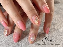 ネイルサロンアンドネイルスクール グレース(Nail salon & Nail school Grace)/ピンクシェルネイル
