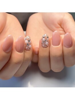 フィーノ ネイル(fino nail)/ワンカラー＋アート２本