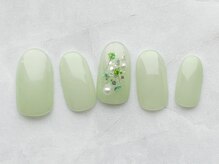 ダッシングディバ グランデュオ蒲田店(DASHING DIVA)/押し花アート付ワンカラー¥6600