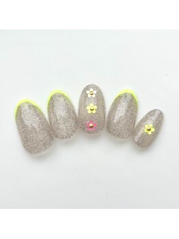 アルセア 上野御徒町店(Alcea)/ネオン　細フレンチ　フラッシュ