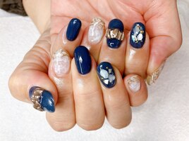 ネイビー×ニュアンス