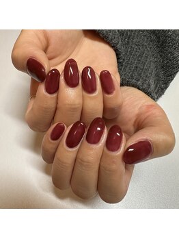 ボルドー/ワンカラーネイル