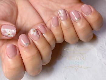 モアニ ヒロオ 渋谷店(MOANI Hiroo)/お花アートで春ネイル